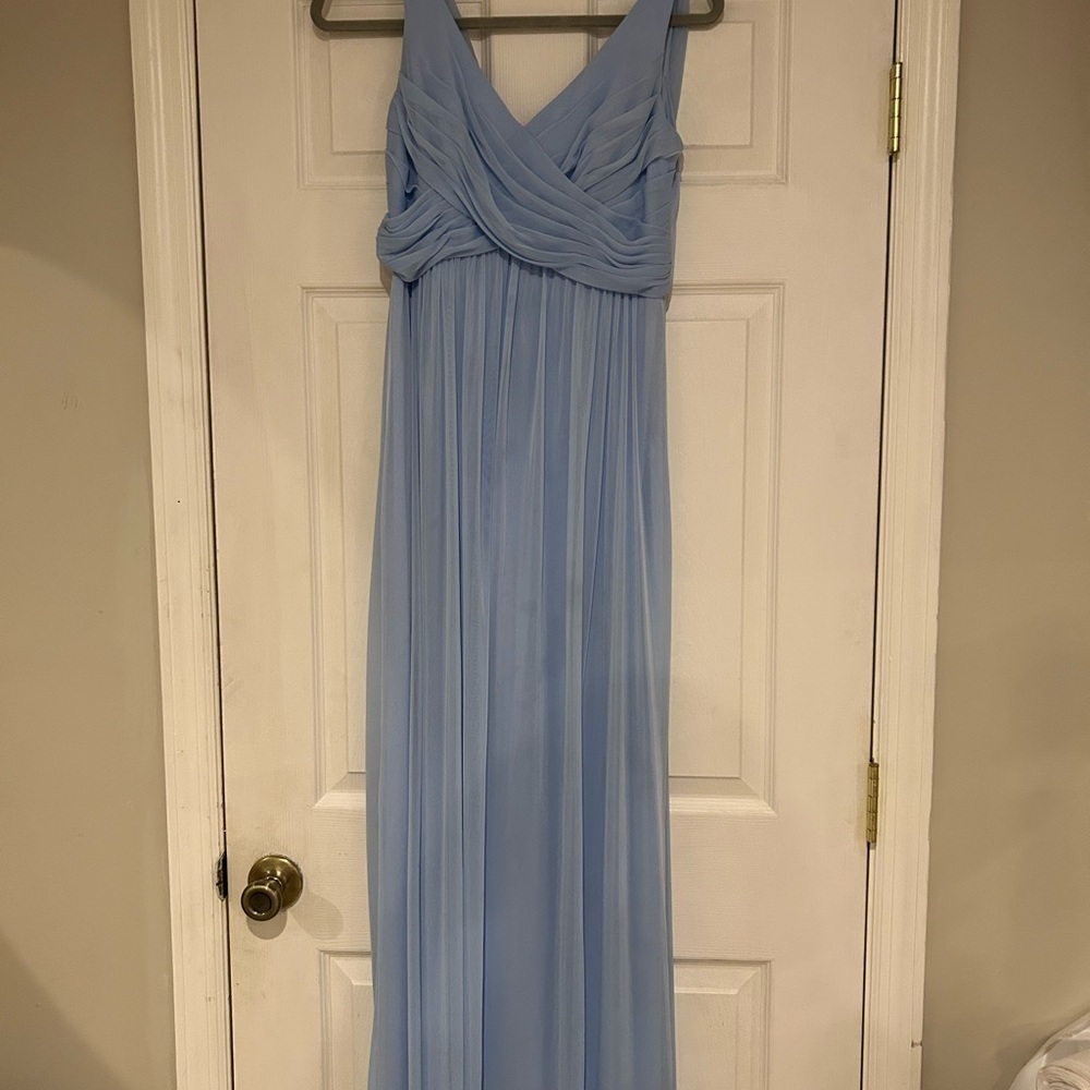 David's Bridal Soft Blue Dress
